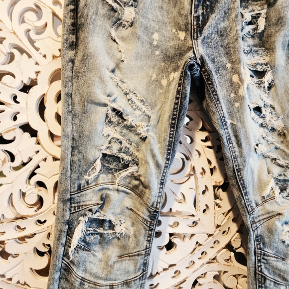 FWRD DENIM CO.  ANNIHLATOR DISTRESSED DENIM MENS JEANS SZ 32 - Picture 5 of 15